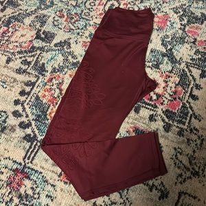 Aerie; Burgundy Athletic Pants size L